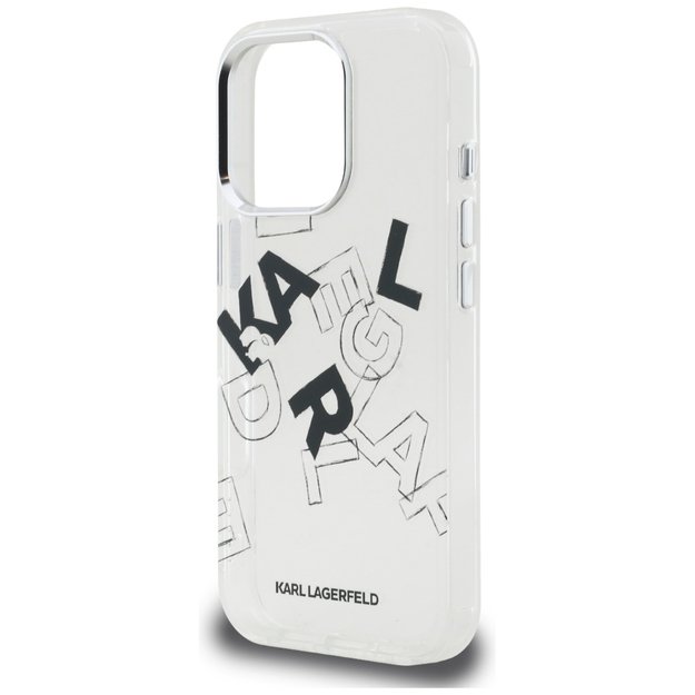 Karl Lagerfeld IML Sketched Graphic Case for iPhone 16 Pro - Clear 5