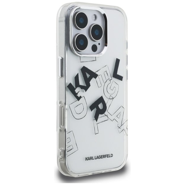 Karl Lagerfeld IML Sketched Graphic Case for iPhone 16 Pro - Clear 3