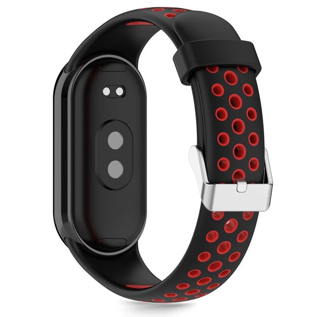 Tech-Protect IconBand Air Strap for Xiaomi Smart Band 8 / 9 / 10 / NFC - Black and Red 1