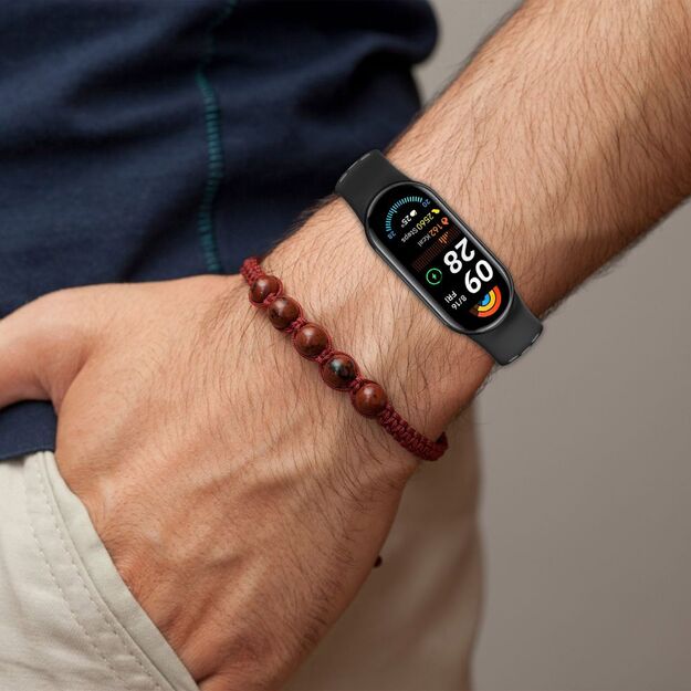 Tech-Protect IconBand Air Strap for Xiaomi Smart Band 8 / 9 / 10 / NFC - Black and Red 3