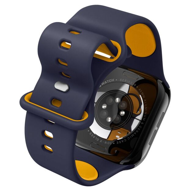 Spigen Nano Pop Strap for Apple Watch 44 / 45 / 46 / 49 mm - Navy Blue and Yellow 6