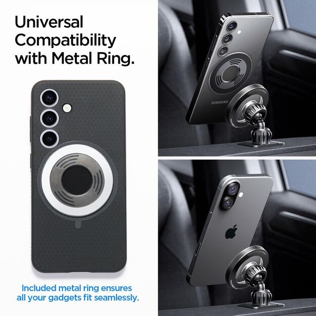 Spigen MFT13 MagSafe Car Holder for Cockpit or Air Vent - Silver 9