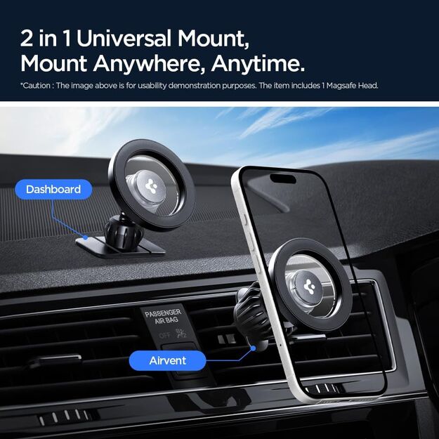Spigen MFT13 MagSafe Car Holder for Cockpit or Air Vent - Silver 5