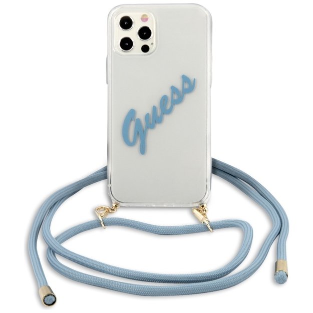 Guess GUHCP12MCRTVSBL iPhone 12/12 Pro 6.1&quot  blue/blue hardcase Script Vintage 2