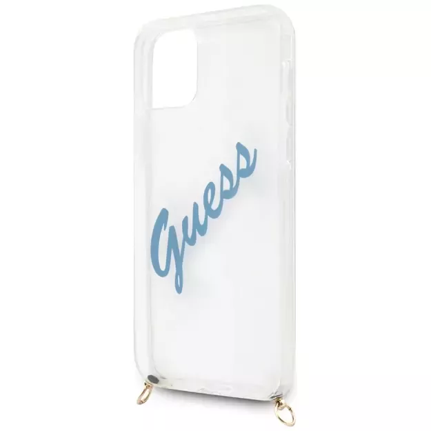 Guess GUHCP12MCRTVSBL iPhone 12/12 Pro 6.1&quot  blue/blue hardcase Script Vintage 11