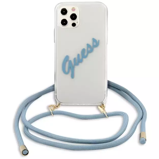 Guess GUHCP12MCRTVSBL iPhone 12/12 Pro 6.1&quot  blue/blue hardcase Script Vintage 8