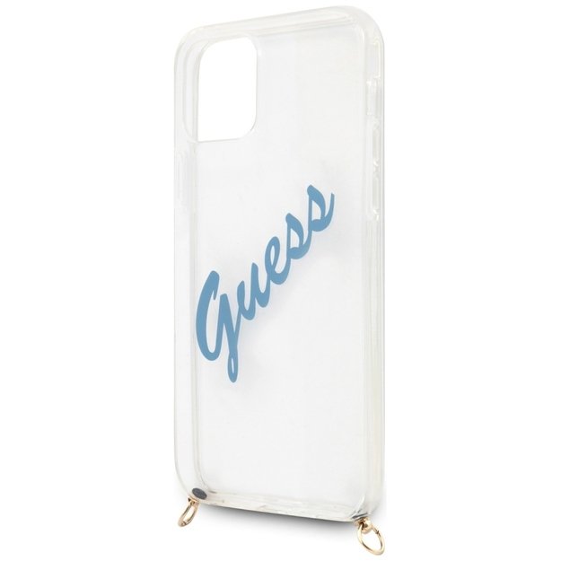 Guess GUHCP12MCRTVSBL iPhone 12/12 Pro 6.1&quot  blue/blue hardcase Script Vintage 5