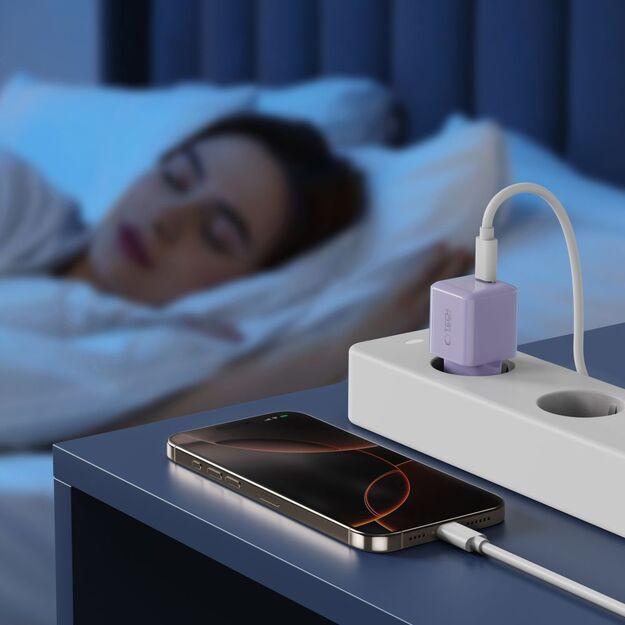 Tech-Protect NCM25 USB-C PD 25W Wall Charger - Purple 2