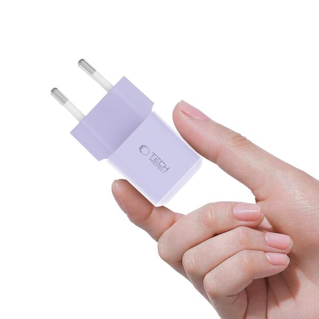 Tech-Protect NCM25 USB-C PD 25W Wall Charger - Purple 1