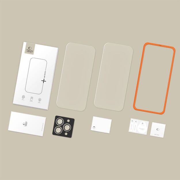 Tech-Protect Easy Set+ 3-pack tempered glass for iPhone 16 Pro / 17 Pro - transparent 7