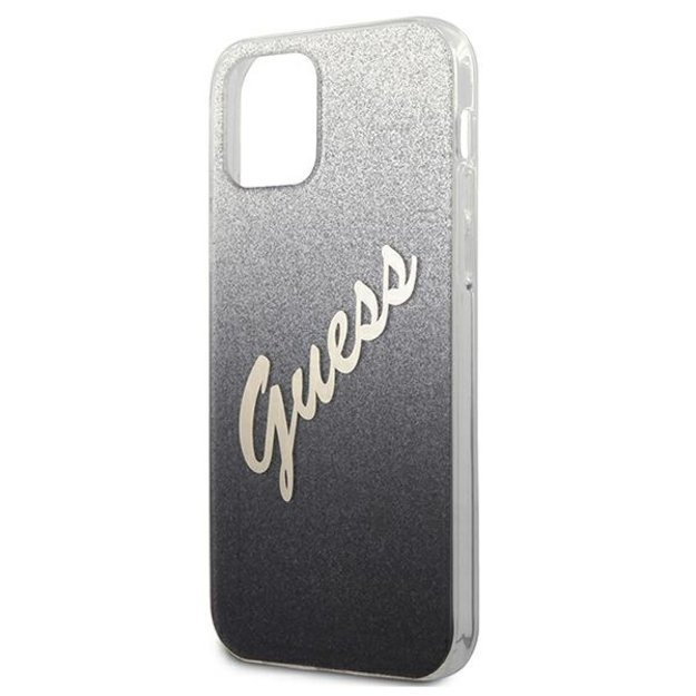 Guess GUHCP12SPCUGLSBK iPhone 12 mini 5.4&quot  black/black hardcase Glitter Gradient Script 5