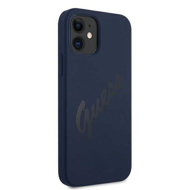 Guess GUHCP12SLSVSBL iPhone 12 mini 5.4&quot  blue/blue hardcase Script Vintage 3