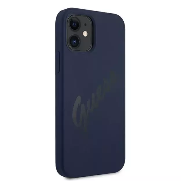 Guess GUHCP12SLSVSBL iPhone 12 mini 5.4&quot  blue/blue hardcase Script Vintage 10