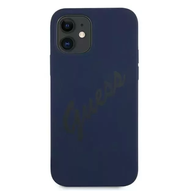 Guess GUHCP12SLSVSBL iPhone 12 mini 5.4&quot  blue/blue hardcase Script Vintage 9