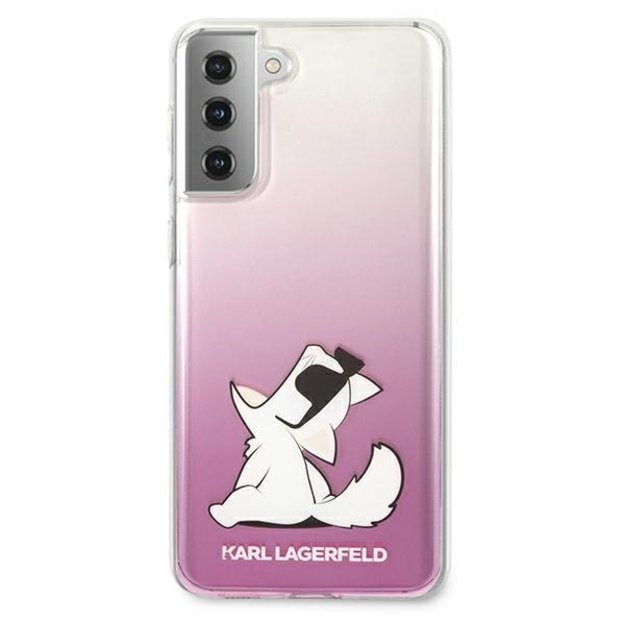 Karl Lagerfeld KLHCS21MCFNRCPI S21+ G996 hardcase różowy/pink Choupette Fun 2