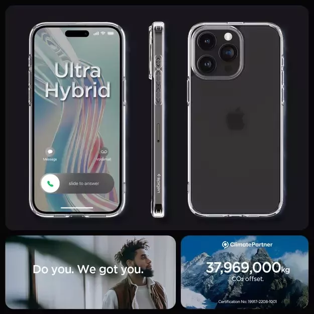 Spigen Ultra Hybrid Case for iPhone 15 Pro Max - Clear Matte 29