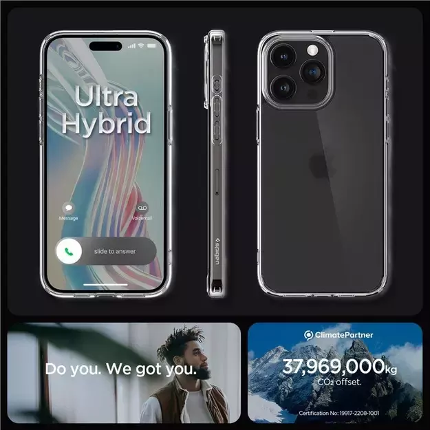 Spigen Ultra Hybrid Case for iPhone 15 Pro Max - Clear Matte 21