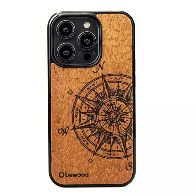 Bewood Traveler Merbau wooden case for iPhone 15 Pro