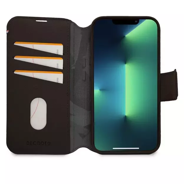 Decoded Detachable Wallet Case Leather with MagSafe with Flip for iPhone 14 Pro - Brown 8