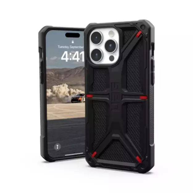 UAG Monarch case for iPhone 15 Pro Max - black kevlar 3