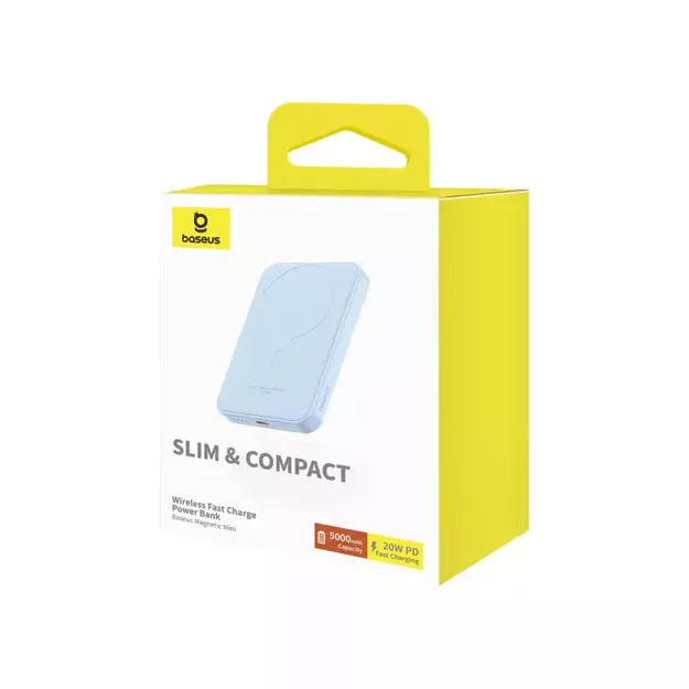 Baseus mini power bank 5000mAh 20W + USB-C cable (20V/3A) - blue 3