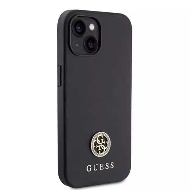 Guess GUHCP15MPS4DGPK iPhone 15 Plus 6.7&quot  black/black hardcase Strass Metal Logo 13