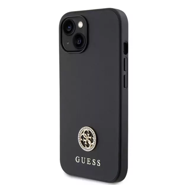 Guess GUHCP15MPS4DGPK iPhone 15 Plus 6.7&quot  black/black hardcase Strass Metal Logo 11