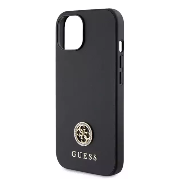 Guess GUHCP15MPS4DGPK iPhone 15 Plus 6.7&quot  black/black hardcase Strass Metal Logo 1