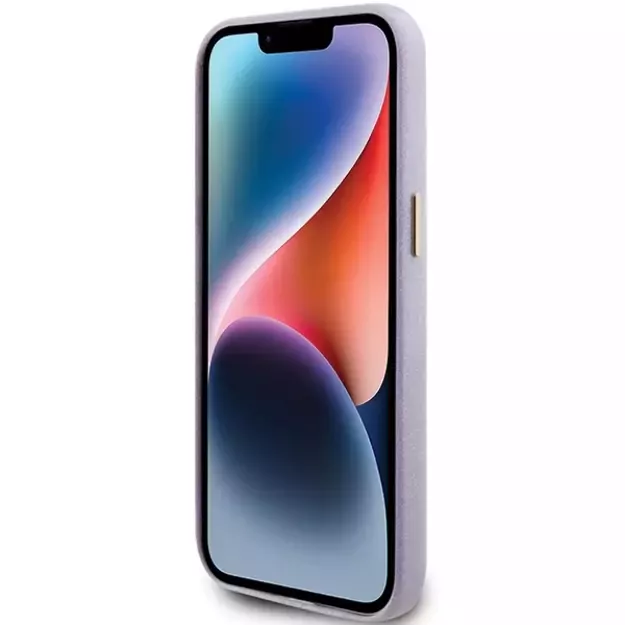 Guess Glitter Glossy Script case for iPhone 15 Pro - lilac 3