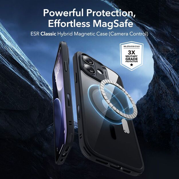 ESR Classic Hybrid MagSafe + Tempered Glass Set for iPhone 17 - Clear Black 1