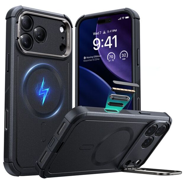ESR Cyber ​​Kickstand MagSafe Case for iPhone 17 Pro Max - Black