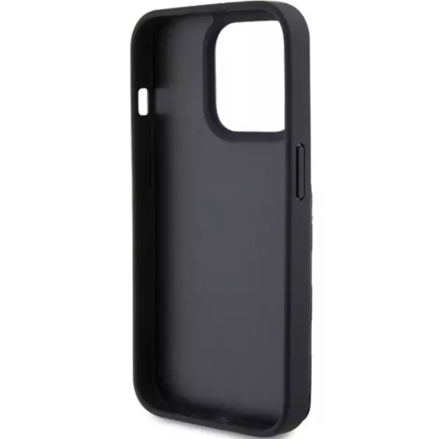 Karl Lagerfeld Saffiano Cardslots and Stand Monogram Ikonik Patch case for iPhone 15 Pro Max - black 6