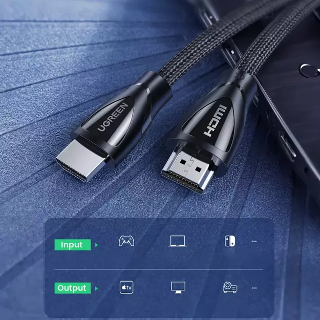 Ugreen HD140 80404 HDMI 2.1 / HDMI 2.1 cable 3m - black 4
