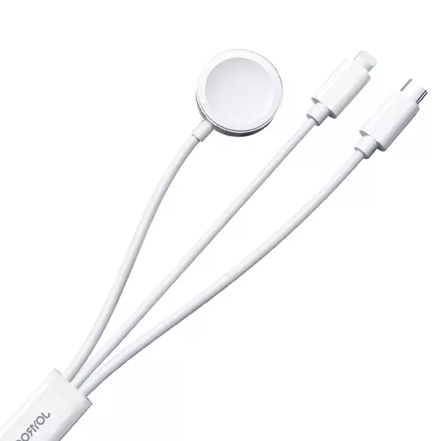 Joyroom S-IW008 3-in-1 cable magnetic charger USB-A - Lightning/USB-C 1.2m - white 17