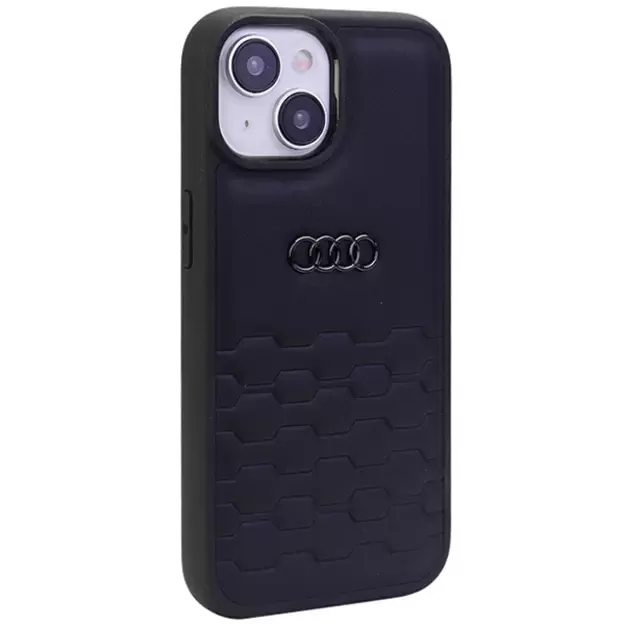 Audi GT Synthetic Leather case for iPhone 15 Plus - black 4