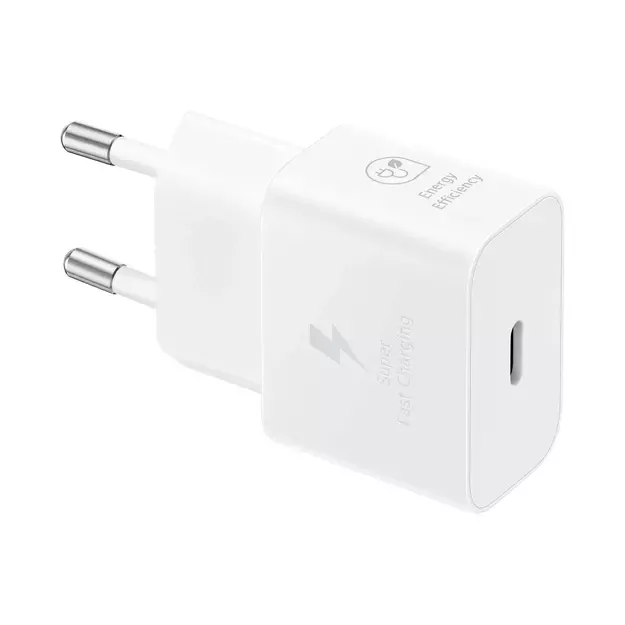 Samsung EP-T2510XWEGEU 25W SFC GaN wall charger with USB-C cable - white 1