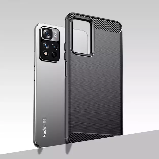 Carbon Case flexible case cover Xiaomi Redmi Note 11 Pro+ 5G (China) / 11 Pro 5G (China) / Mi11i HyperCharge / Poco X4 NFC black 4
