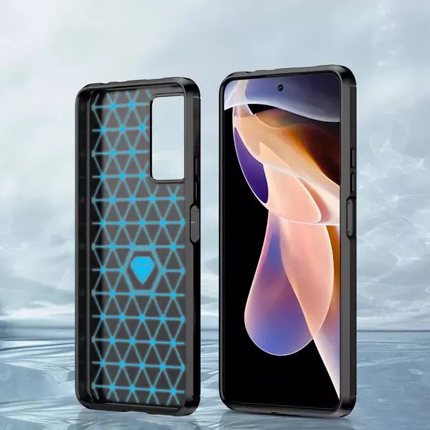Carbon Case flexible case cover Xiaomi Redmi Note 11 Pro+ 5G (China) / 11 Pro 5G (China) / Mi11i HyperCharge / Poco X4 NFC black 3