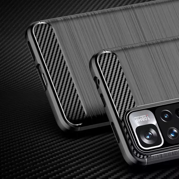 Carbon Case flexible case cover Xiaomi Redmi Note 11 Pro+ 5G (China) / 11 Pro 5G (China) / Mi11i HyperCharge / Poco X4 NFC black 1