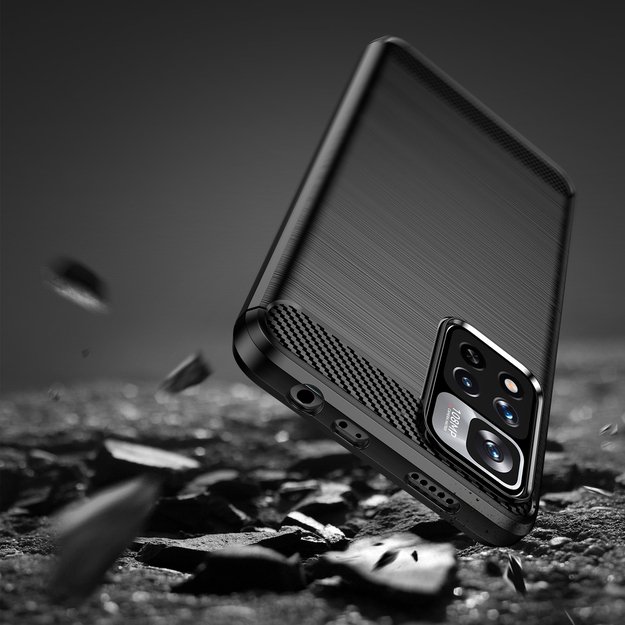 Carbon Case flexible case cover Xiaomi Redmi Note 11 Pro+ 5G (China) / 11 Pro 5G (China) / Mi11i HyperCharge / Poco X4 NFC black 13