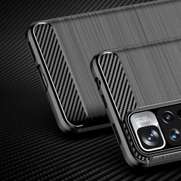 Carbon Case flexible case cover Xiaomi Redmi Note 11 Pro+ 5G (China) / 11 Pro 5G (China) / Mi11i HyperCharge / Poco X4 NFC black 9