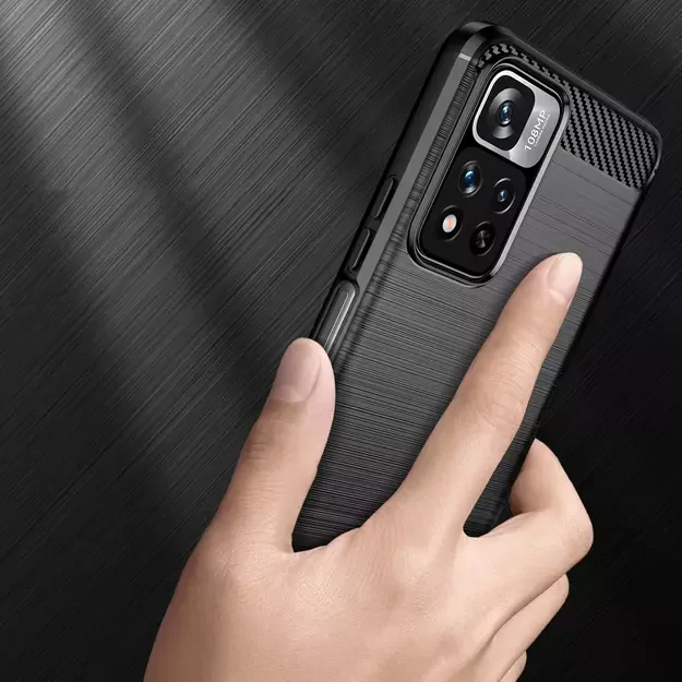 Carbon Case flexible case cover Xiaomi Redmi Note 11 Pro+ 5G (China) / 11 Pro 5G (China) / Mi11i HyperCharge / Poco X4 NFC black 2
