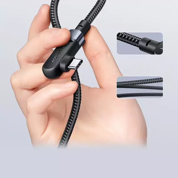 Acefast C5-03 Black USB-C - USB-C PD QC cable 100W 5A 480Mb/s 2m - black 6