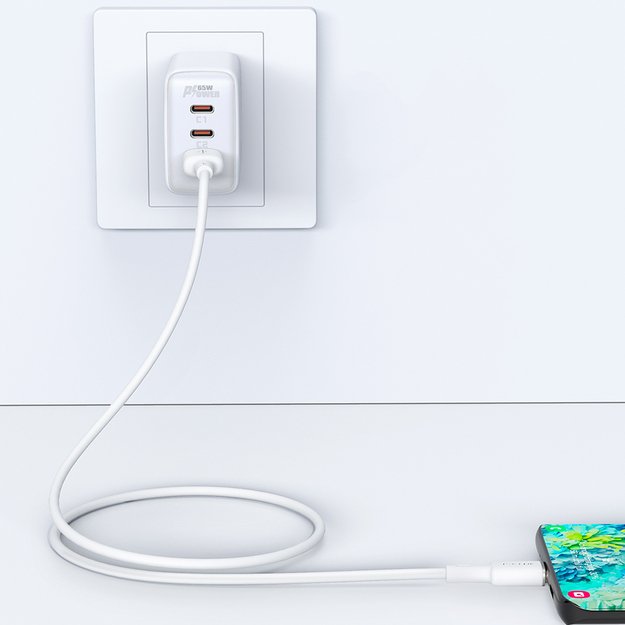 Acefast USB cable - USB Type C 1.2m, 3A white (C2-04 white) 20