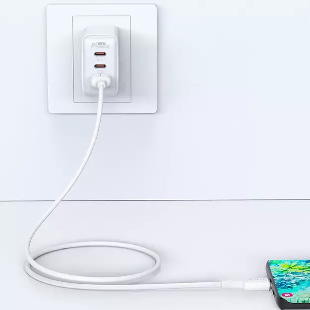 Acefast USB cable - USB Type C 1.2m, 3A white (C2-04 white) 9