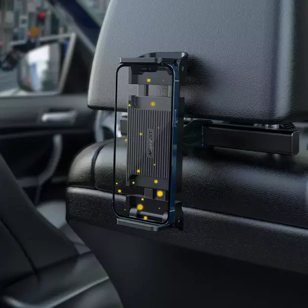 Acefast car headrest holder for phone and tablet (135-230mm wide) black (D8 black) 7
