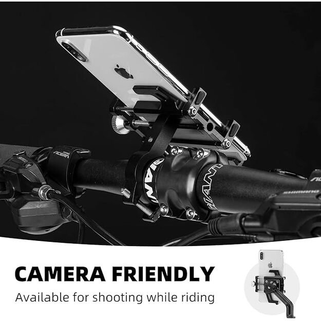 Rockbros 699-BK Aluminum Alloy Bicycle Phone Holder - Black 6