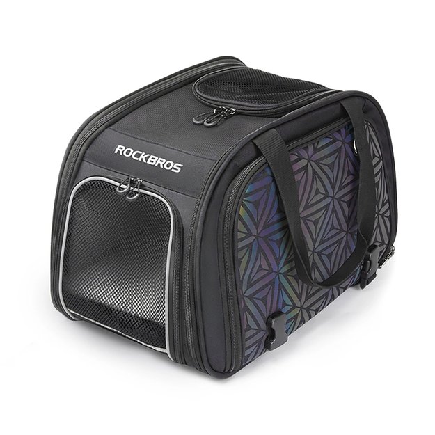 Rockbros 30140028001 transport bicycle bag for cats and dogs - black 2