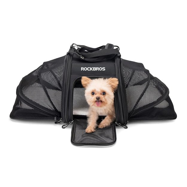Rockbros 30140028001 transport bicycle bag for cats and dogs - black 1