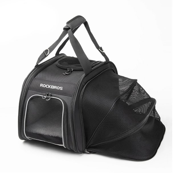 Rockbros 30140028001 transport bicycle bag for cats and dogs - black 4